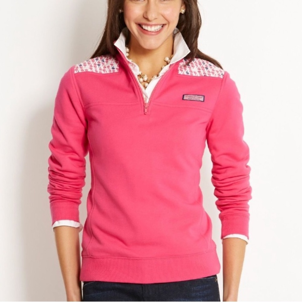 Vineyard Vines Hot Pink Boat Shepshirt Medium